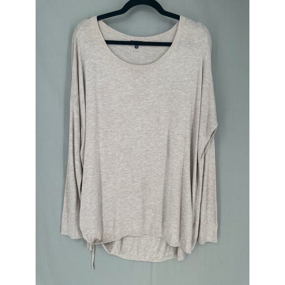 Splendid Sweater Womens XL Beige Pullover Oversized Cozy Lounge Cashmere - Picture 5 of 7